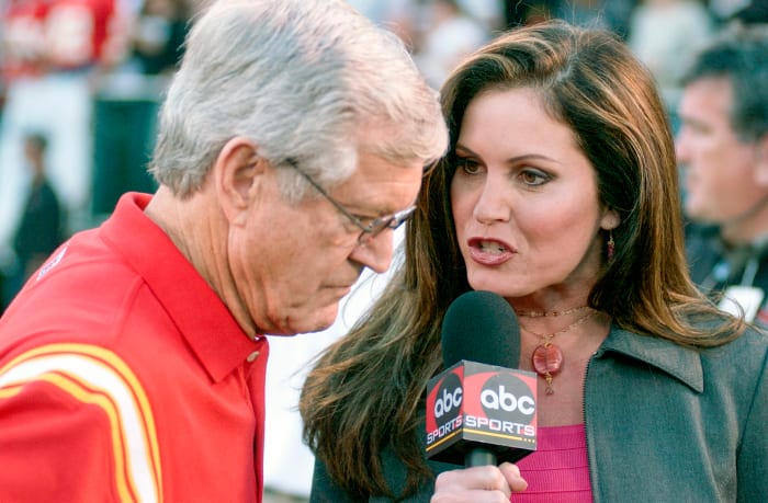 Guerrero’s sideline gig—interviewing the likes of Chiefs coach Dick Vermeil—made her, to some, “the luckiest woman in sports.” She didn’t experience it that way.